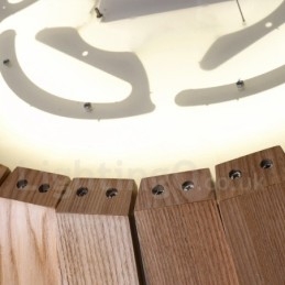 Lampada a sospensione moderna in legno contemporanea