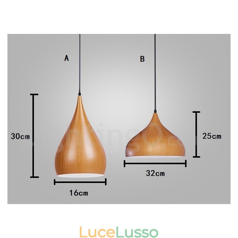 Lampada a sospensione classica tradizionale a 1 luce
