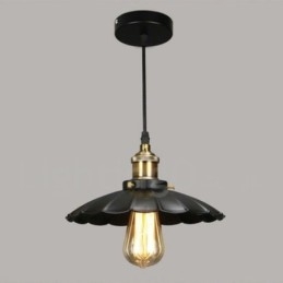 Lampada a sospensione vintage in metallo nero