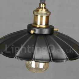 Lampada a sospensione vintage in metallo nero