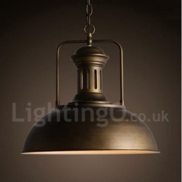 Lampada a sospensione in metallo vintage Black Country