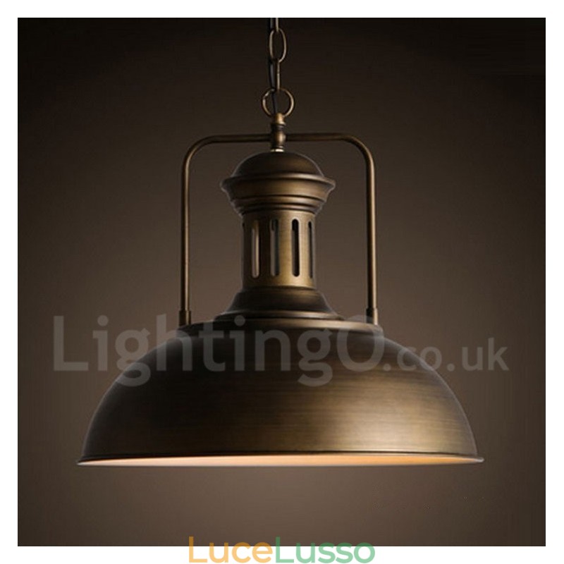 Lampada a sospensione in metallo vintage Black Country