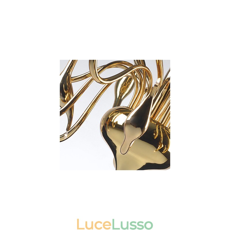 Lampadario moderno 18 luci G4 placcato oro