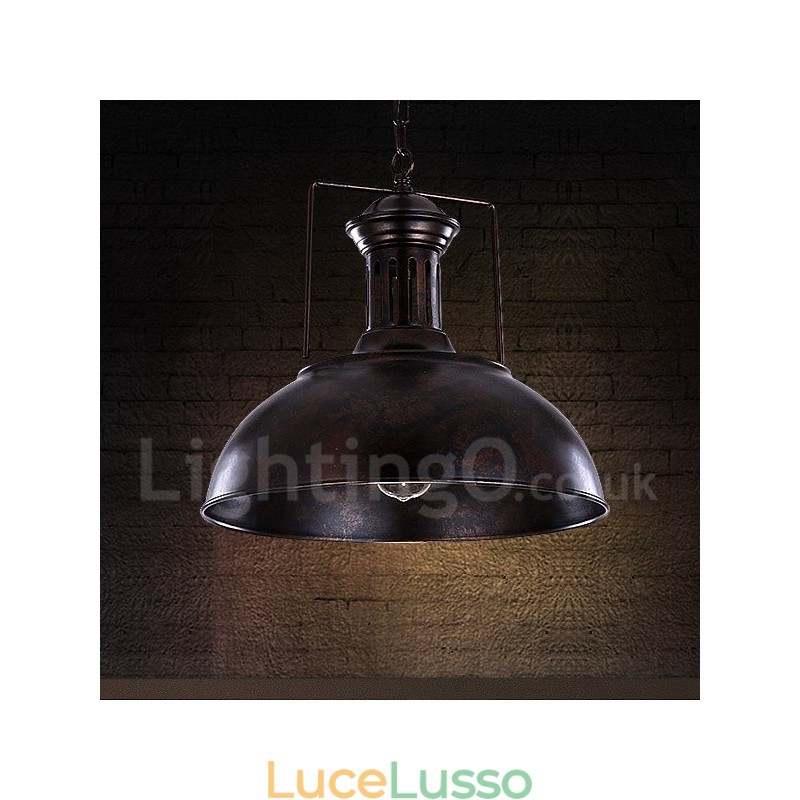 Lampada a sospensione in metallo vintage Black Country