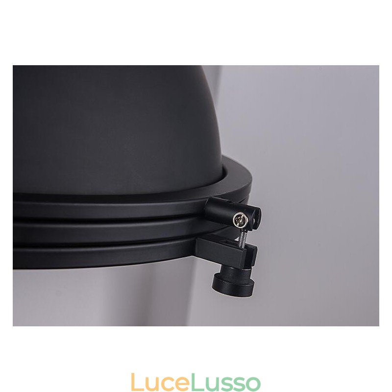 Lampada a sospensione in metallo vintage nero