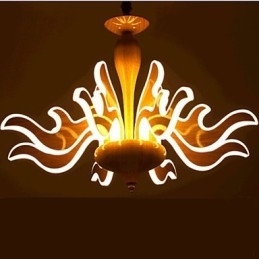 L'arte del lampadario cinese semplice in acrilico importato con venature del legno