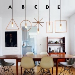 Lampada a sospensione in legno rustico da 1 luce