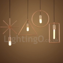 Lampada a sospensione in legno rustico da 1 luce