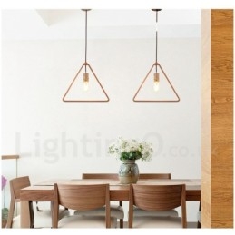 Lampada a sospensione in legno rustico da 1 luce