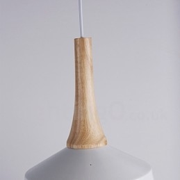 Lampada a sospensione moderna in legno e metallo contemporanea