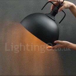 Lampada a sospensione in metallo multicolore vintage