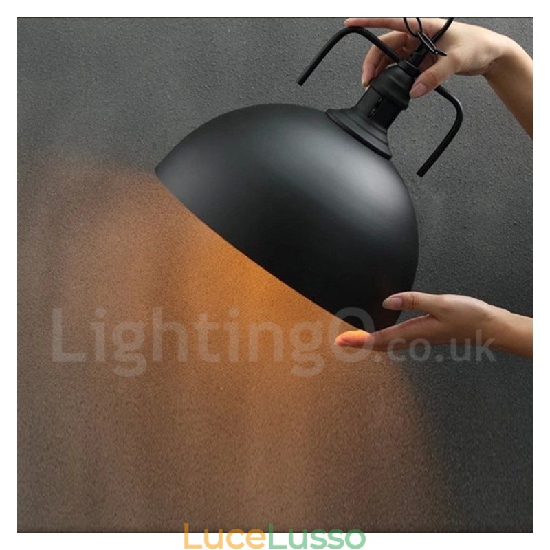Lampada a sospensione in metallo multicolore vintage