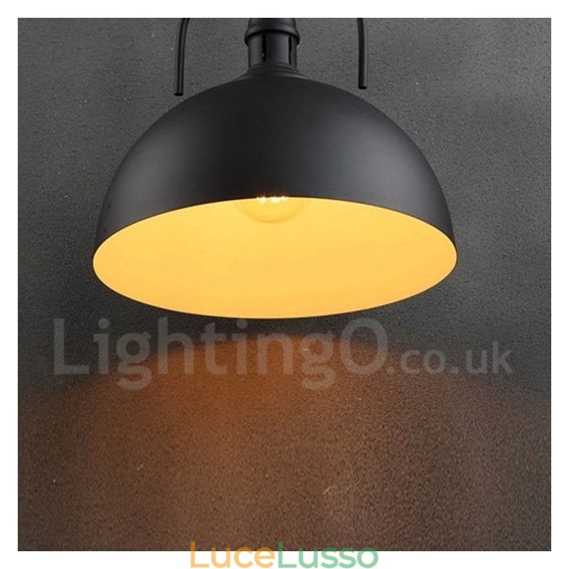 Lampada a sospensione in metallo multicolore vintage