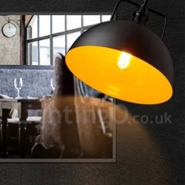Lampada a sospensione in metallo multicolore vintage