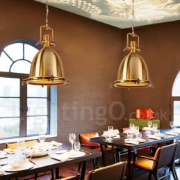 Lampada a sospensione in metallo vintage