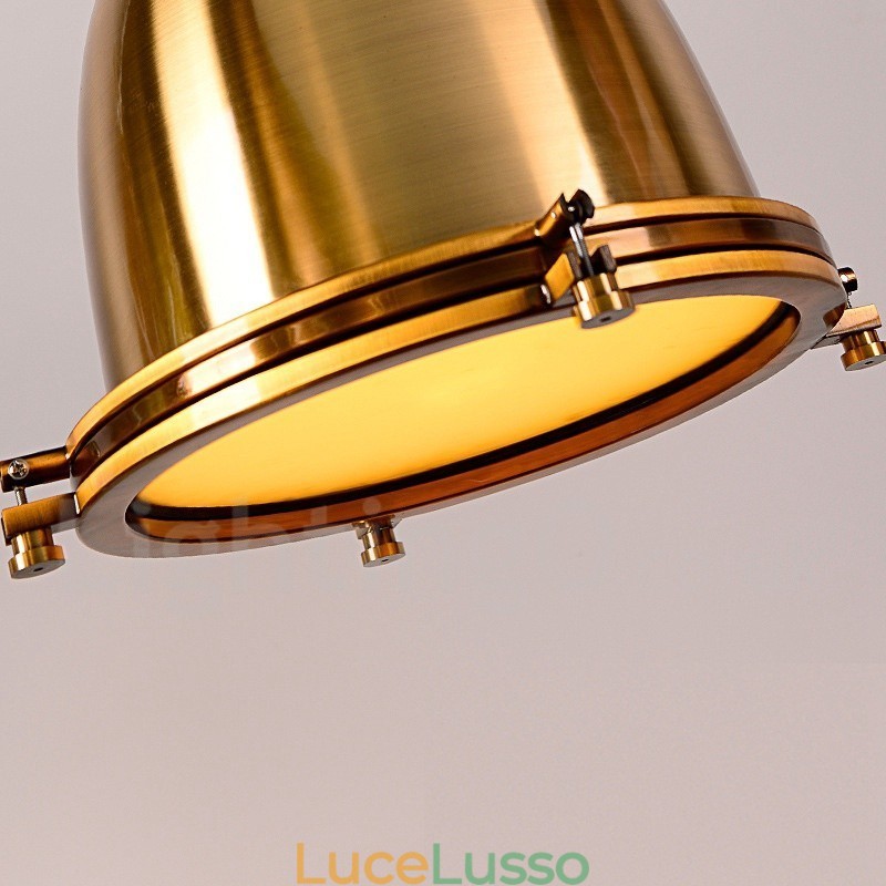 Lampada a sospensione in metallo vintage