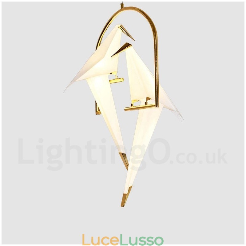 Lampada a sospensione moderna e contemporanea Paper Crane a 2 luci