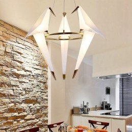 Lampada a sospensione moderna e contemporanea Paper Crane a 3 luci