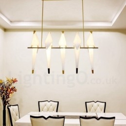 Lampada a sospensione moderna e contemporanea Paper Crane a 5 luci