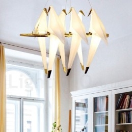 Lampada a sospensione moderna e contemporanea Paper Crane a 6 luci