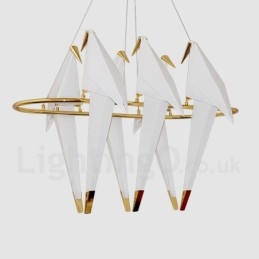 Lampada a sospensione moderna e contemporanea Paper Crane a 6 luci
