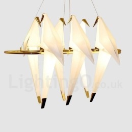 Lampada a sospensione moderna e contemporanea Paper Crane a 6 luci