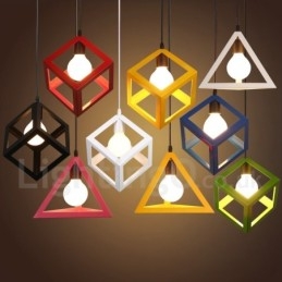 Lampada a sospensione moderna contemporanea multicolore in metallo a 1 luce