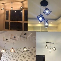 Lampada a sospensione moderna contemporanea multicolore in metallo a 1 luce