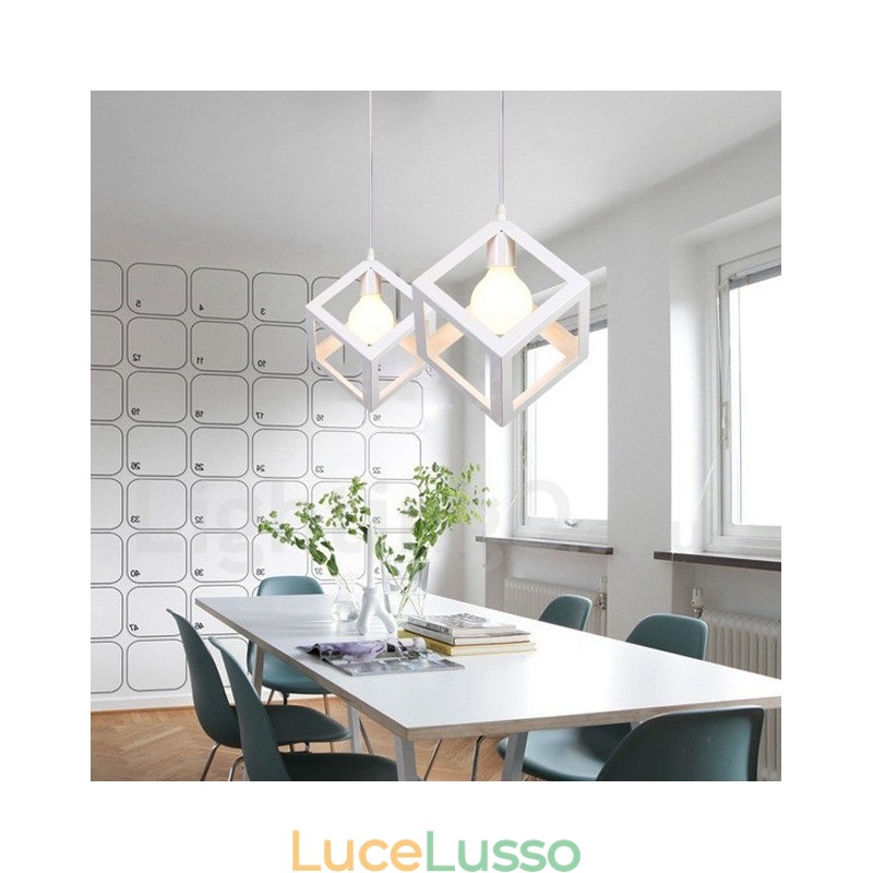 Lampada a sospensione moderna contemporanea multicolore in metallo a 1 luce