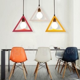 Lampada a sospensione moderna contemporanea multicolore in metallo a 1 luce