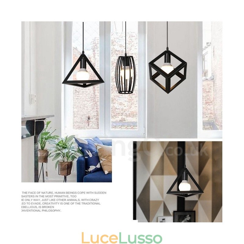 Lampada a sospensione moderna contemporanea multicolore in metallo a 1 luce