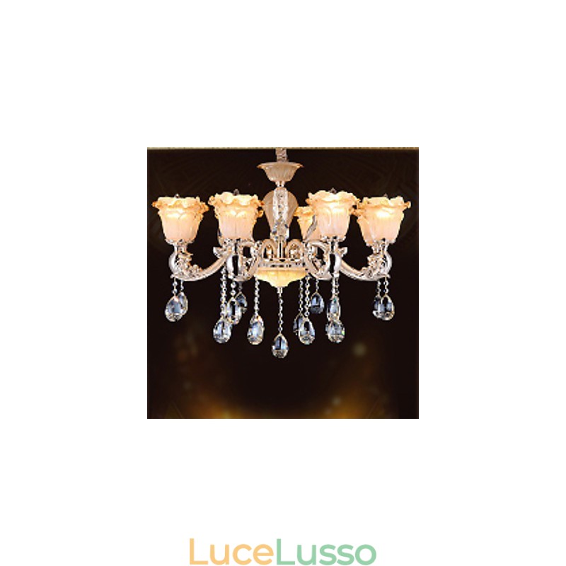 Lampada a sospensione in cristallo retrò in stile europeo Lampada americana