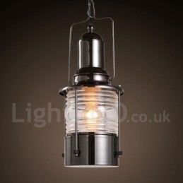 Lampada a sospensione in rame a lanterna retrò vintage con 1 luce