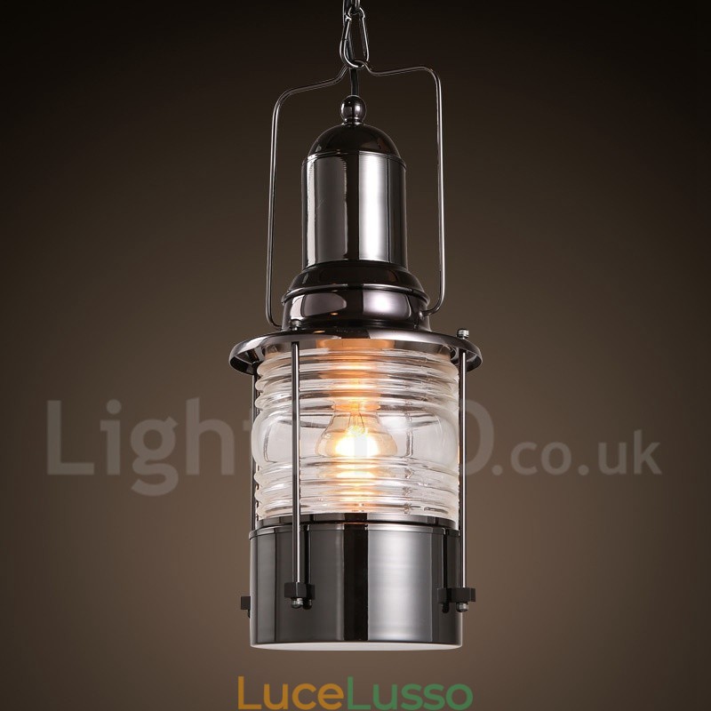 Lampada a sospensione in rame a lanterna retrò vintage con 1 luce
