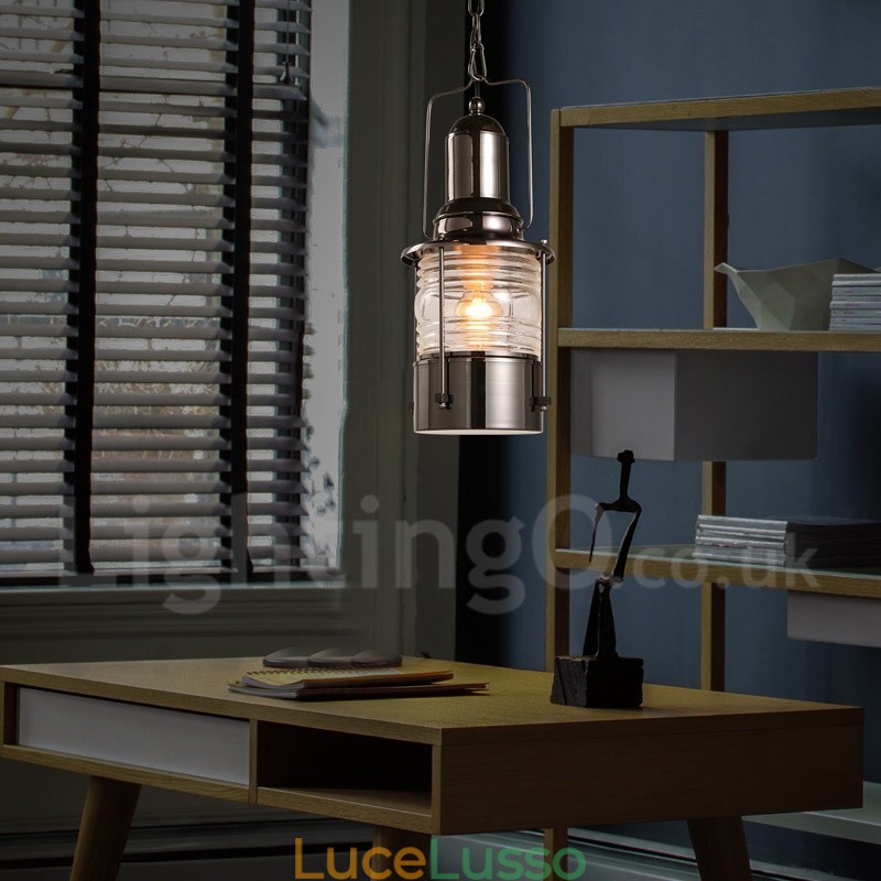 Lampada a sospensione in rame a lanterna retrò vintage con 1 luce