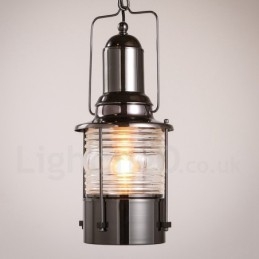 Lampada a sospensione in rame a lanterna retrò vintage con 1 luce