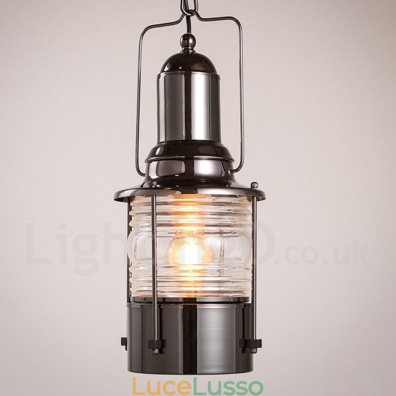 Lampada a sospensione in rame a lanterna retrò vintage con 1 luce