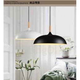 Lampada a sospensione in metallo moderna e contemporanea da camera da letto a 1 luce