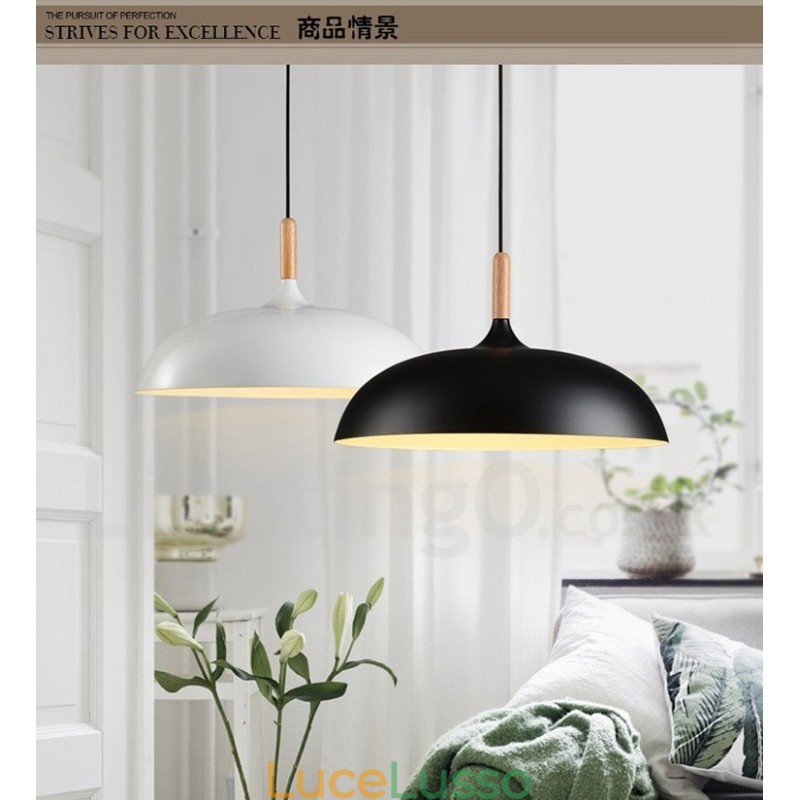 Lampada a sospensione in metallo moderna e contemporanea da camera da letto a 1 luce