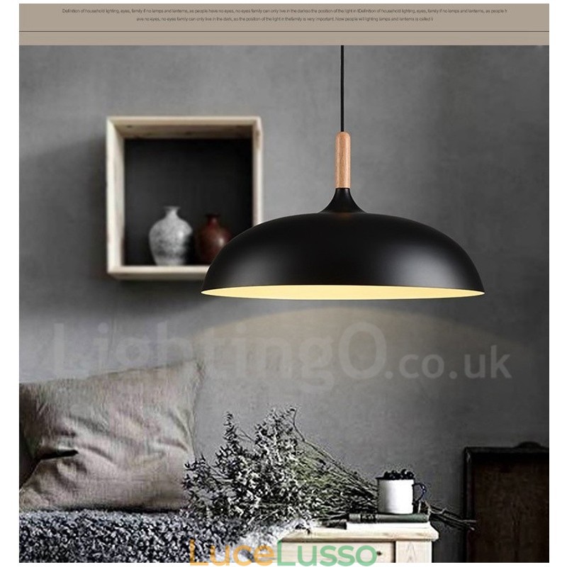 Lampada a sospensione in metallo moderna e contemporanea da camera da letto a 1 luce
