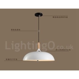 Lampada a sospensione in metallo moderna e contemporanea da camera da letto a 1 luce