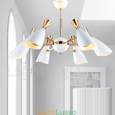 Lampadario moderno contemporaneo a 6 luci Lampadario moderno contemporaneo a 6 luci