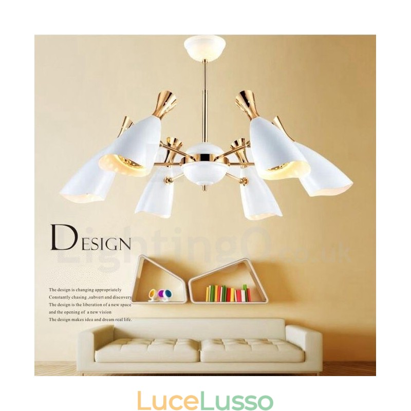 Lampadario moderno contemporaneo a 6 luci