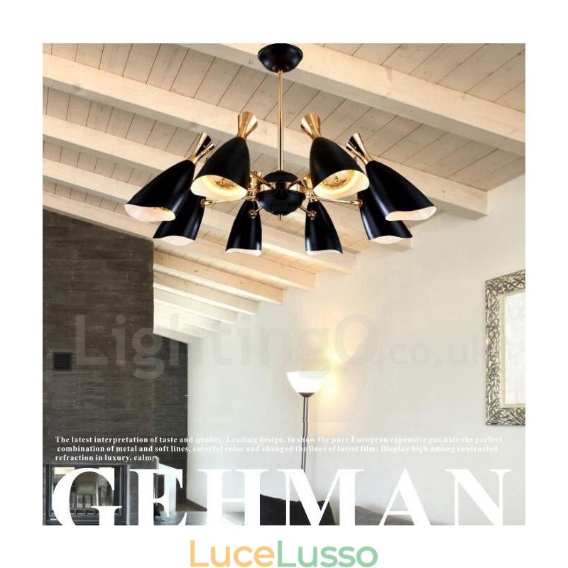 Lampadario moderno contemporaneo a 8 luci