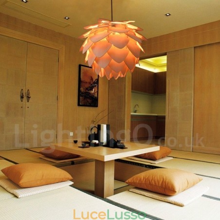 Lampada a sospensione rustica in legno di pino Lodge Lampada a sospensione rustica in legno di pino Lodge