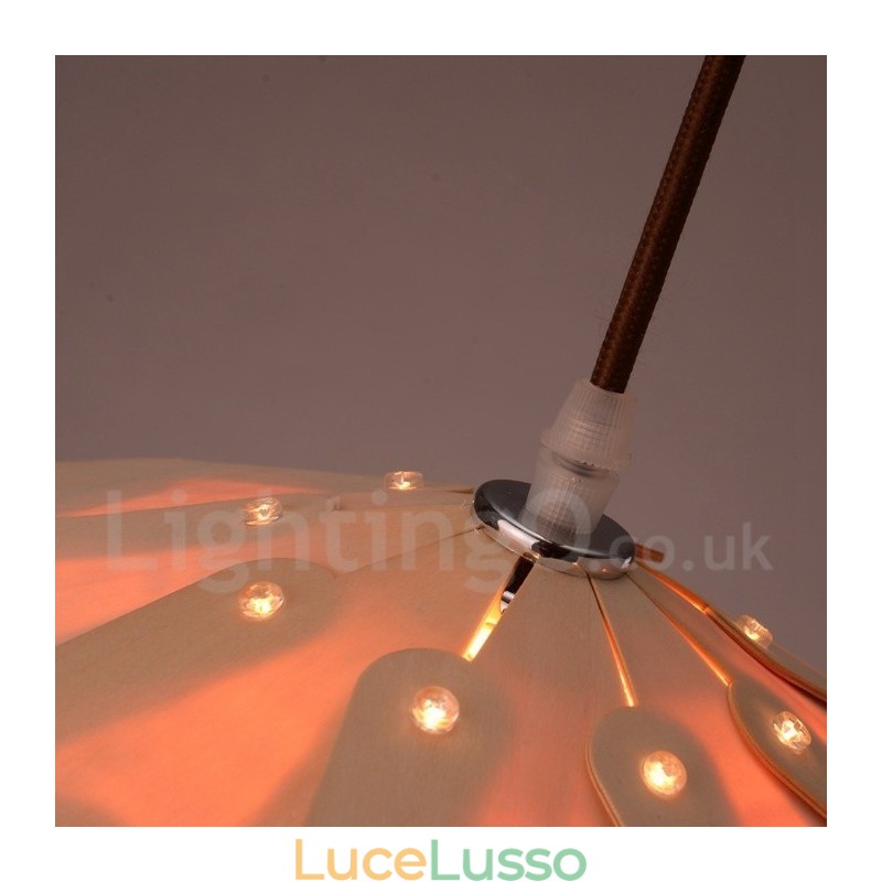Lampada a sospensione rustica in legno di pino Lodge