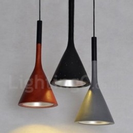 Lampada a sospensione vintage in cemento a 1 luce