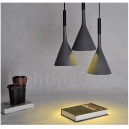Lampada a sospensione vintage in cemento a 1 luce