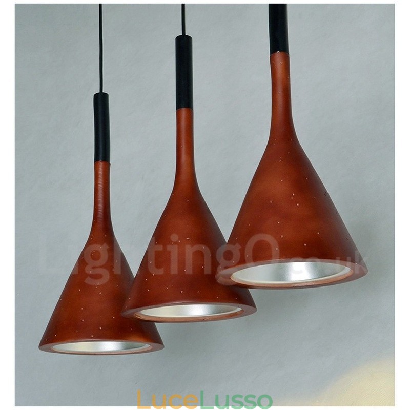 Lampada a sospensione vintage in cemento a 1 luce