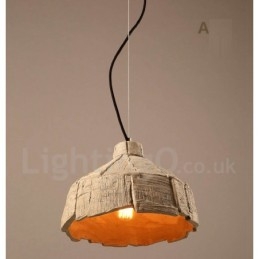 Lampada a sospensione vintage in cemento
